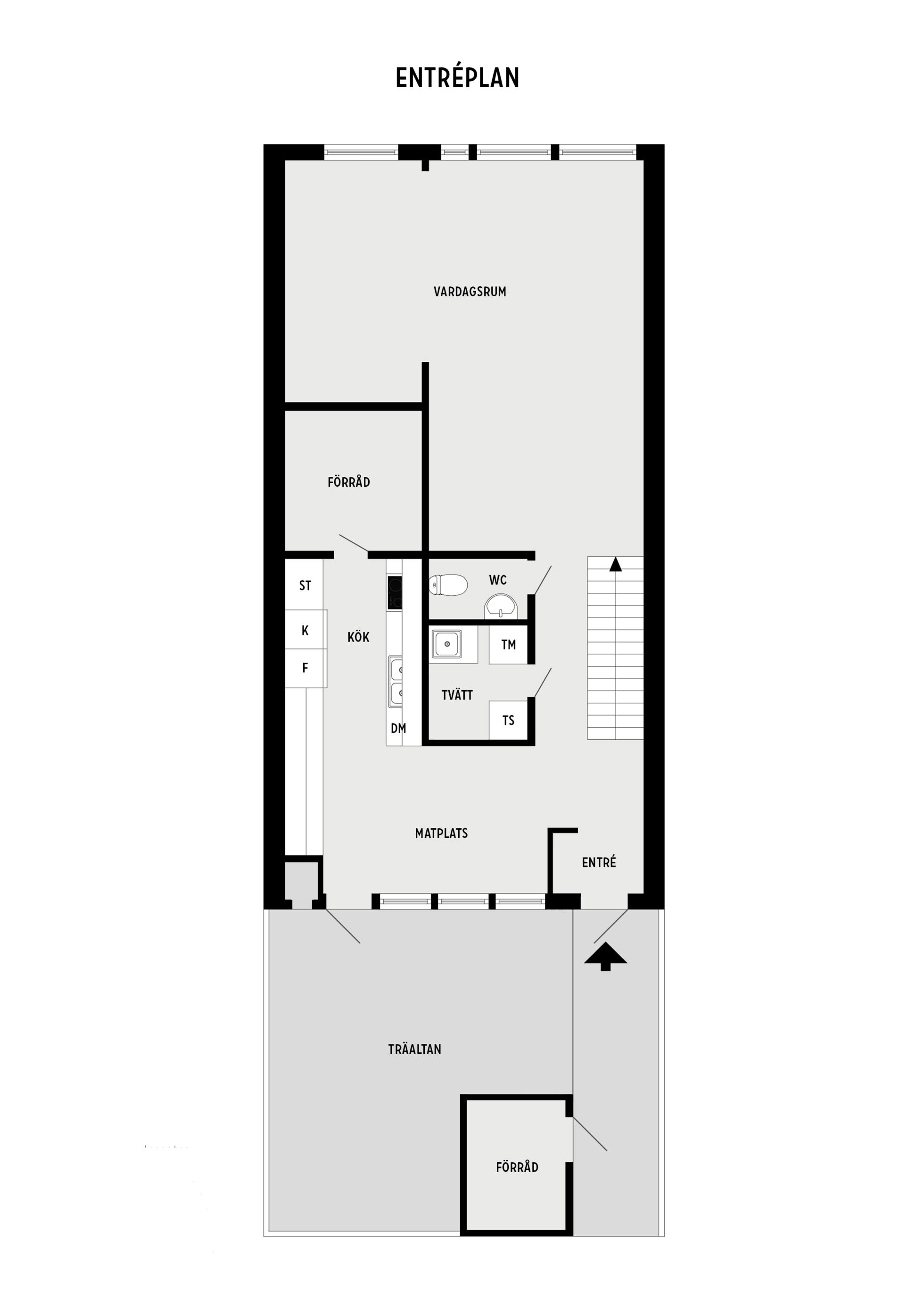 Välskött och välplanerat radhus på stor tomt i underbart läge mot skogsallmänning
