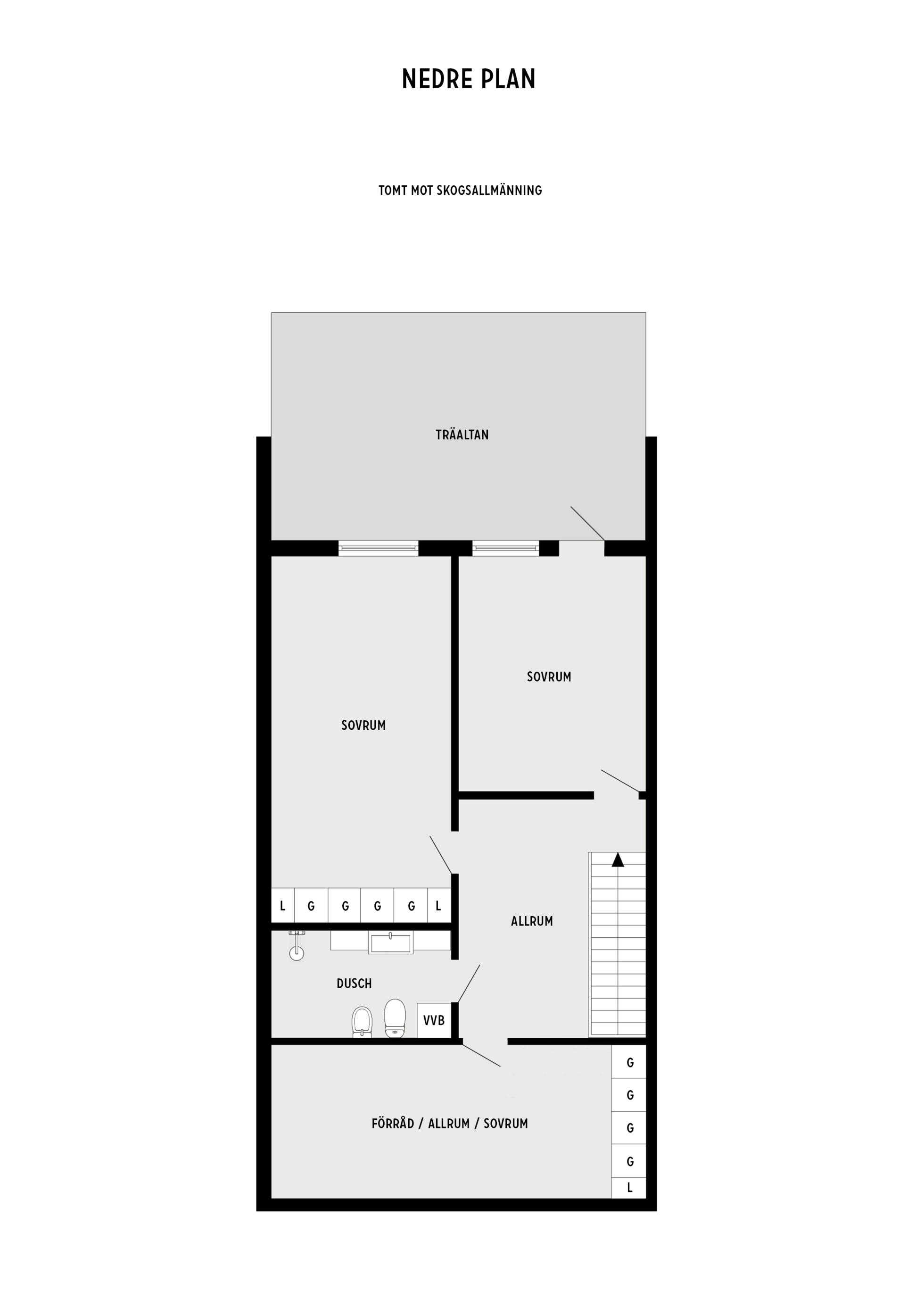 Välskött och välplanerat radhus på stor tomt i underbart läge mot skogsallmänning