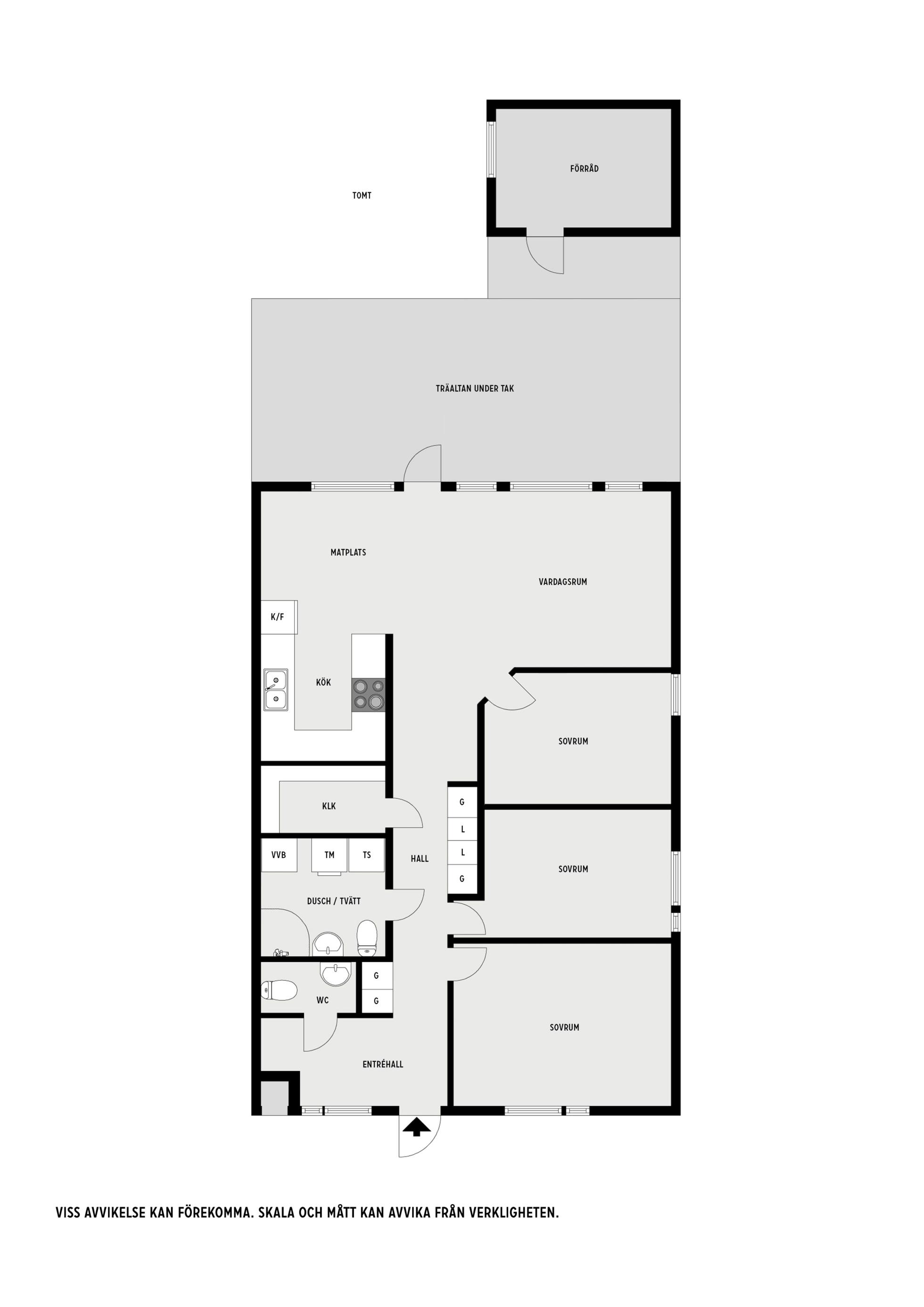 Äntligen är ett av få 1-plans gavelradhus på 89 kvm till salu!
