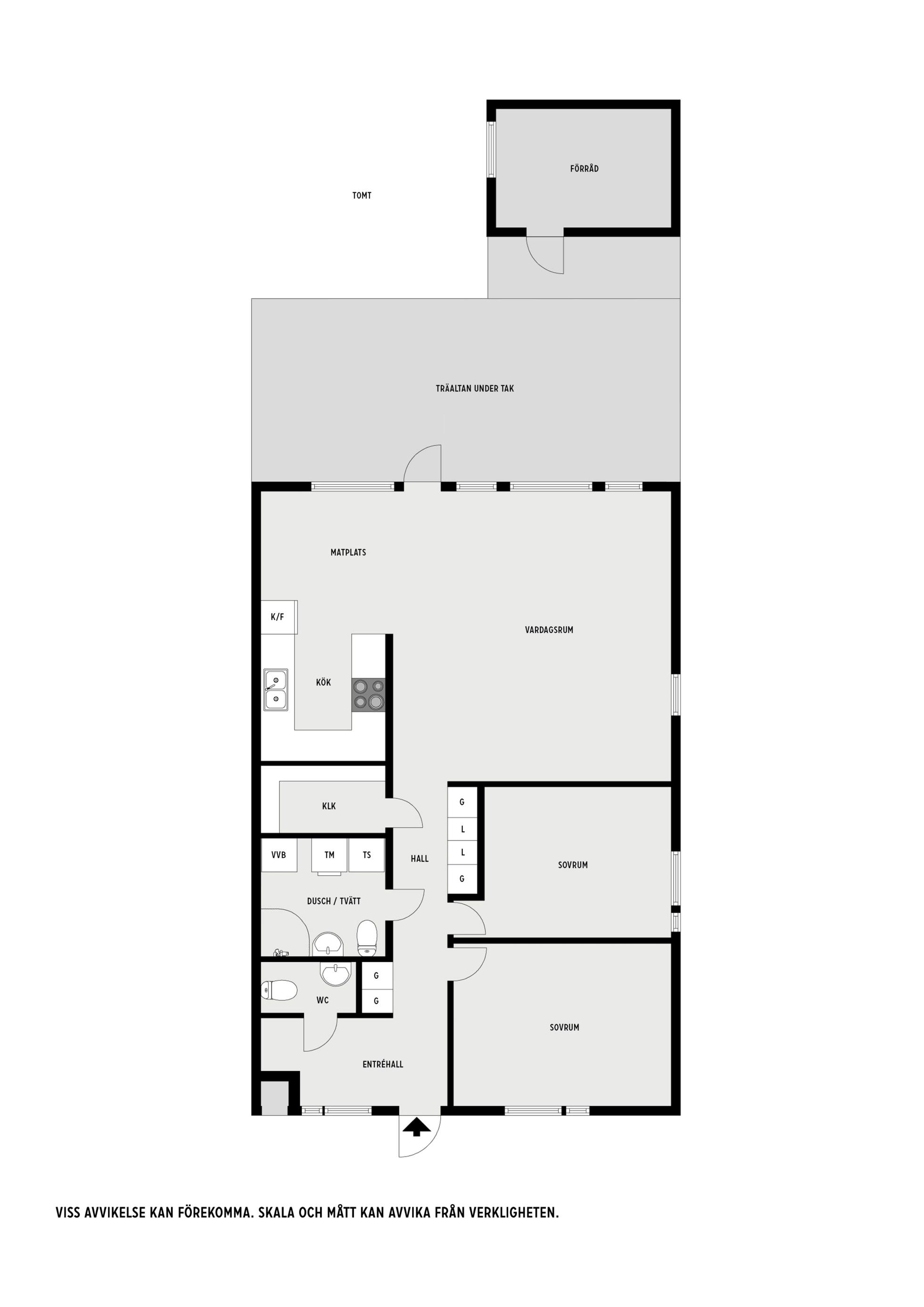 Äntligen är ett av få 1-plans gavelradhus på 89 kvm till salu!