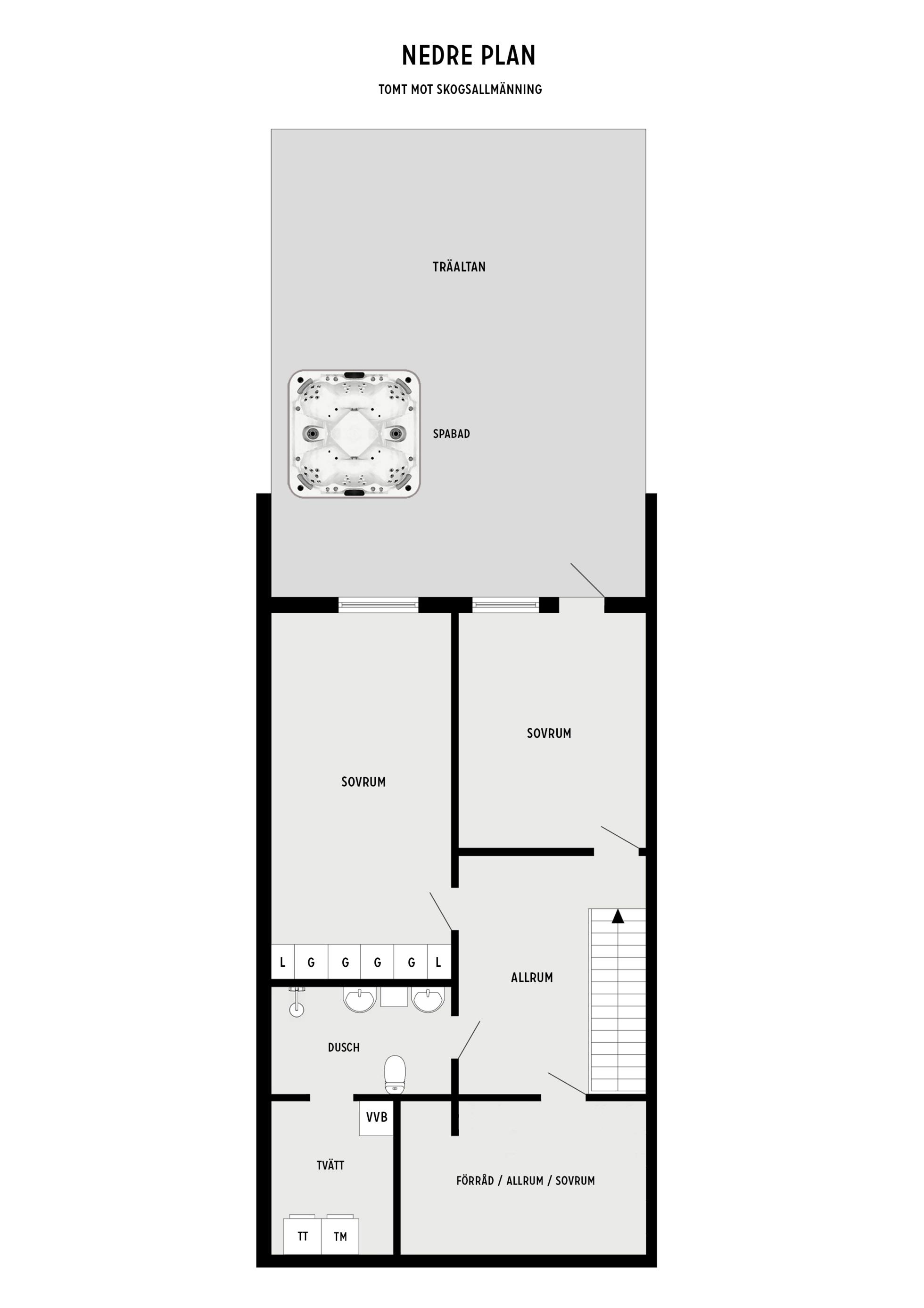 Fint renoverat radhus i underbart läge mot skogsallmänning